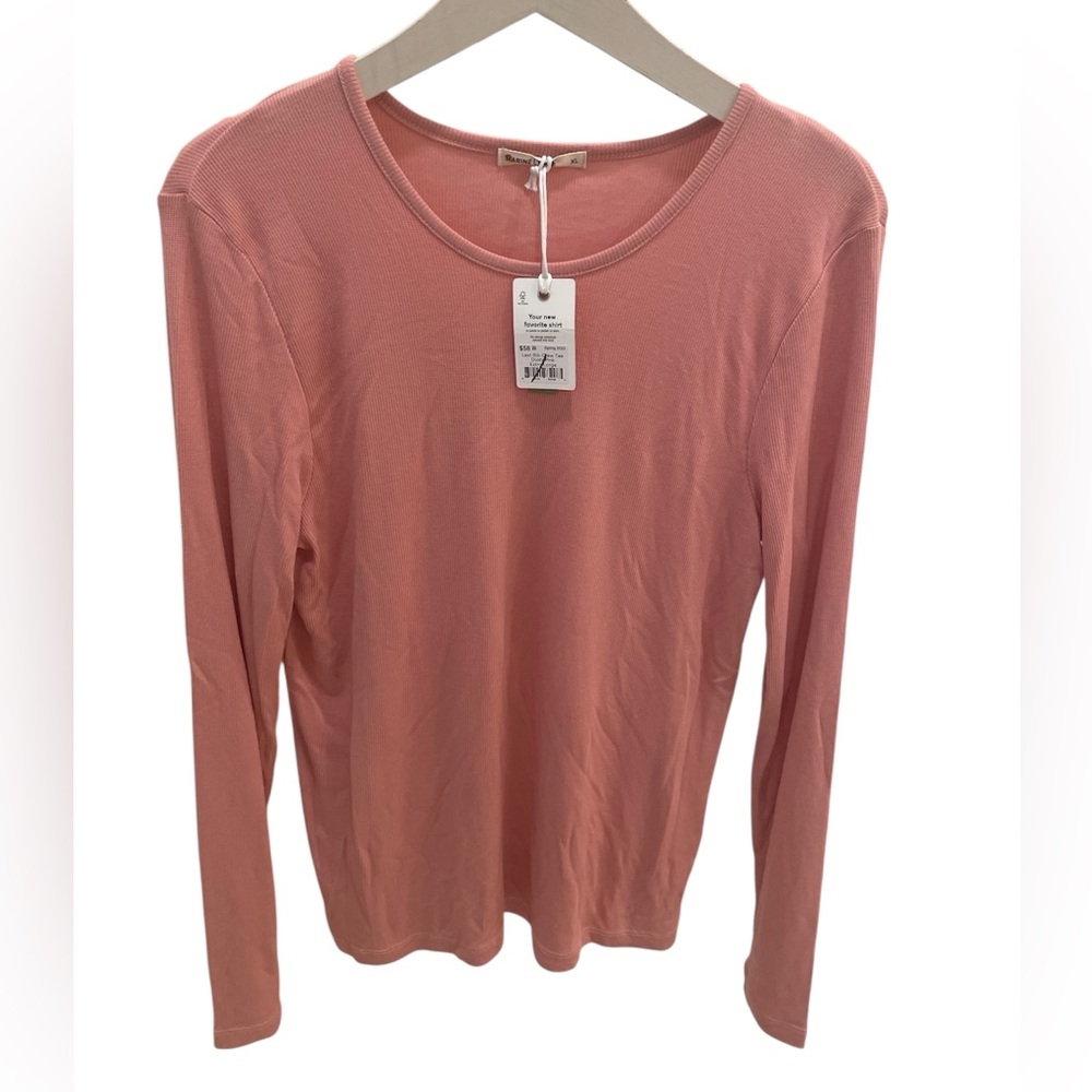 Marine Layer Lexi Rib Crew Tee Dusty Pink